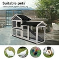 thumbnail image 4 of Chicken Coop Rabbit Cage Hutch Small Walk-in Run Outdoor Indoor Portable Mobile Wooden with Waterproof Roof for 6 Chickens Bunny Duck Hen House, 4 of 7