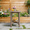 Antique Brown, variant on HDPE Outdoor Side Table, Small All-Weather Patio End Table with Slatted Drainage, X-Frame Rustproof Design for Garden Deck Balcony, Black