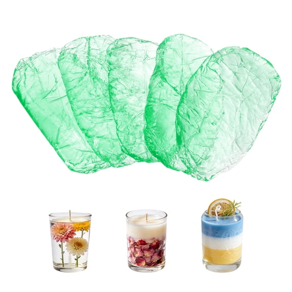 1lb Gel Wax for Candle Making, High Transparency Gel Wax Melts Candles Making Supplies for DIY Handmade Candle Decorative Material Supplies, Green,5pcs