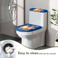 thumbnail image 5 of HELLHERO Cat Durable Set of 2 Bathroom Toilet Lid Cover, Stretch Elastic Fabric Toilet Seat Cover Replacement & Elastic Installation, Washable, Easy to Clean, Dustproof, 5 of 8