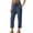 Dark Blue, variant on Staron Women's Spring Casual Pants Straight Leg Ankle-Length Linen Cotton Trousers with Lace-Up Tie Waist Solid Color Relaxed Comfy Travel, Beige XXL