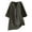 Dark Gray, variant on Women's Loose And Versatile V-neck Five Quarter Sleeved Cotton Linen Tops Shirt Short Sleeved V-neck Tops/shirt