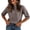 Coffee #1, variant on WULMLEO Womens Lightweight Pullover Sweater Women's Crew Neck Short Sleeve Pullover Sweaters Tops Beige S