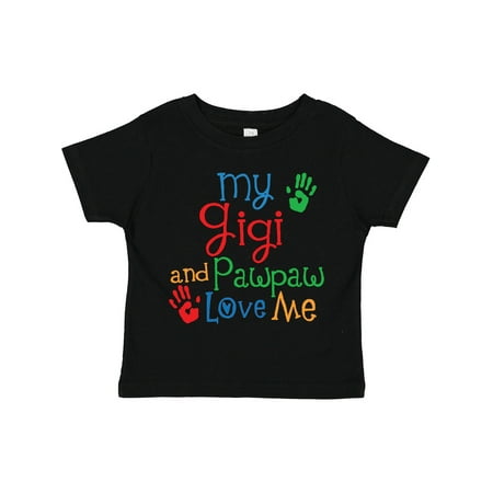 

Inktastic My Gigi and Pawpaw Love Me Gift Toddler Boy or Toddler Girl T-Shirt