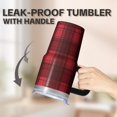 thumbnail image 5 of Reusable 20oz Geometric Texture Tumbler with Handle, Stainless Steel Double Wall Insulated Travel Coffee Mug Leak Proof, 5 of 5