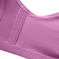 thumbnail image 4 of Ashirexll Bras for Women No Underwire, Comfortable Bras for Women, Plus Size Traceless Wireless Breathable Gathering Front Opening Buckle Seamless Bras for Women Purple M, 4 of 8