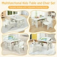 thumbnail image 5 of Canddidliike Kids Table and Chair Set with Flip-Top Bookshelf-Gray, Kids Table for Arts & Crafts, Snack Time, Homeschooling, Homework, 5 of 9