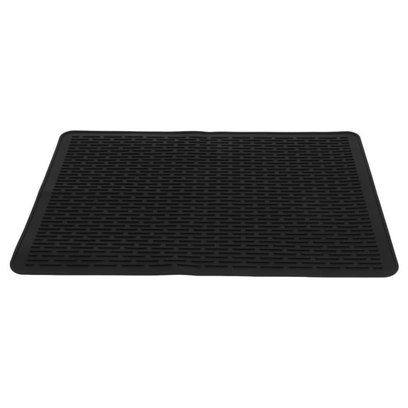 WASHWEPE 1Set Black Rectangular Silicone Induction Cooker Pad for Heat Insulation and Protective Kitchen Use