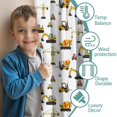 thumbnail image 3 of Blackout Kids Curtains,Cartoon Construction Vehicles Mixers White Pattern Childrens Insulated Curtains Set Of 2,Bedroom Essentials,Toddler Room Decor 42"x54", 3 of 5