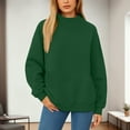 thumbnail image 6 of Womens Oversized Mock Neck Sweatshirts,Long Sleeve Pullover Plus Size Thick Tops,2025 Casual Fall Winter Outfits With Pockets Green XXL, 6 of 7