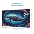 thumbnail image 2 of Naloa Vintage Colorful Patterned Dolphin Gaming Mouse Pad Large Mouse Mat Long Extended Desk Pad Non-Slip Rubber Mice Pads Stitched Edges Thin Pad (16x29.5 Inch), 2 of 8
