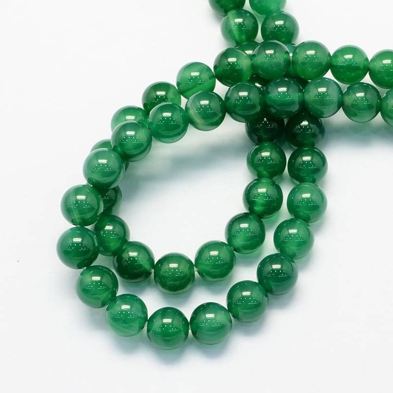 Round Natural Dyed & Heated Green Onyx Agate Beads Strands 6mm Hole: 1.5mm about 63pcs/strand 15.7 inch
