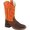 Brown Foot/Neon Orange Shaft, variant on Old West Youth's Broad Square Round Toe Boots