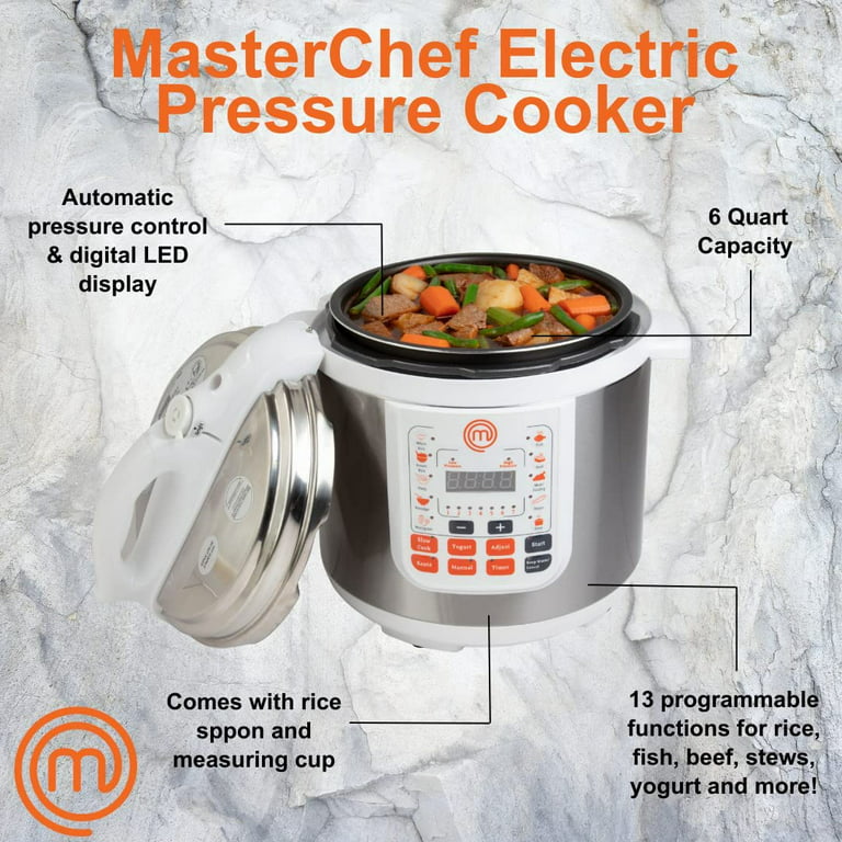Masterchef 13-in-1 Pressure Cooker- 6 qt Electric Digital Multipot W 13