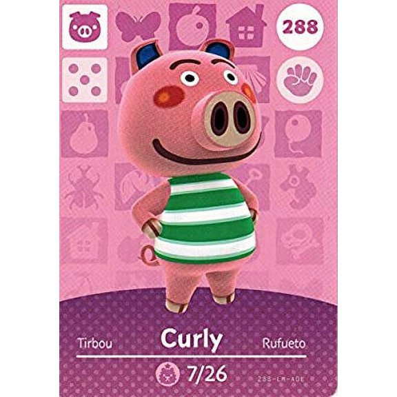 Curly - Nintendo Animal Crossing Happy Home Designer Amiibo Card - 288