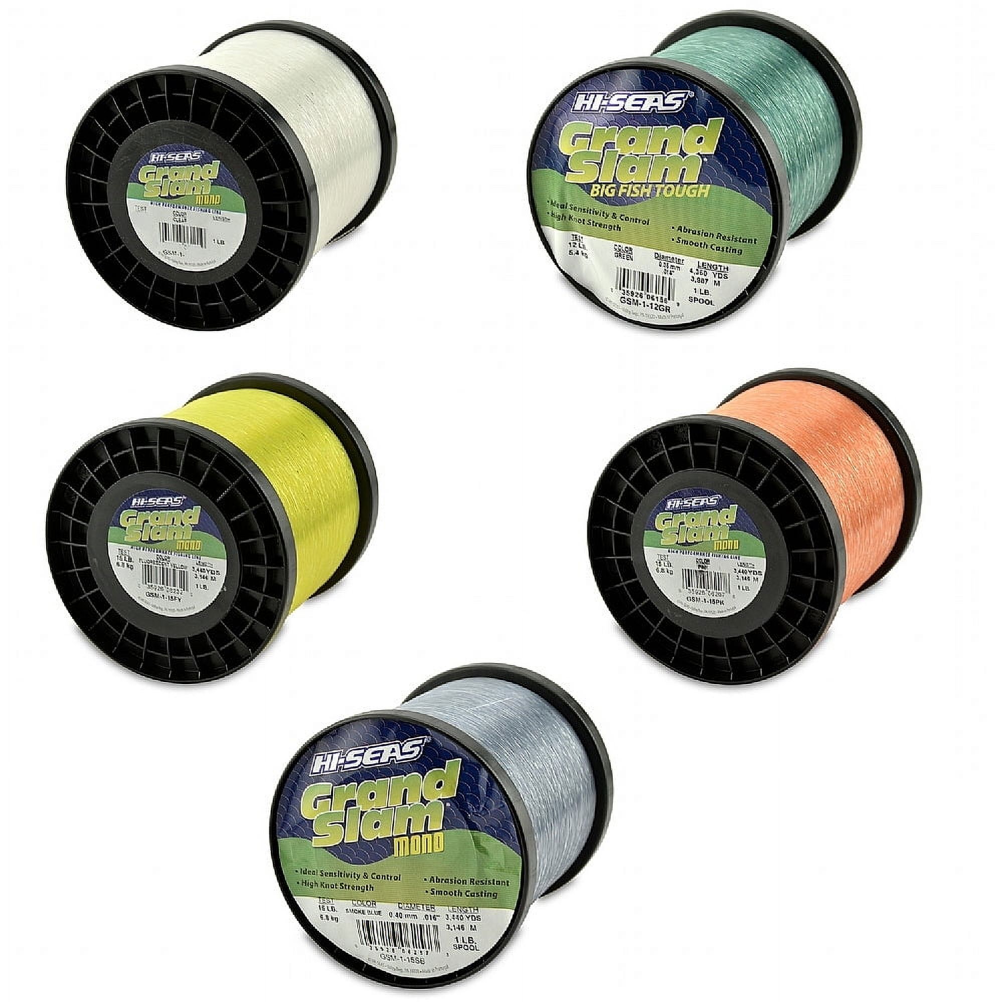 HI SEAS Hi-Seas Grand Slam Mono Clear, 12#, 1lb Monofilament