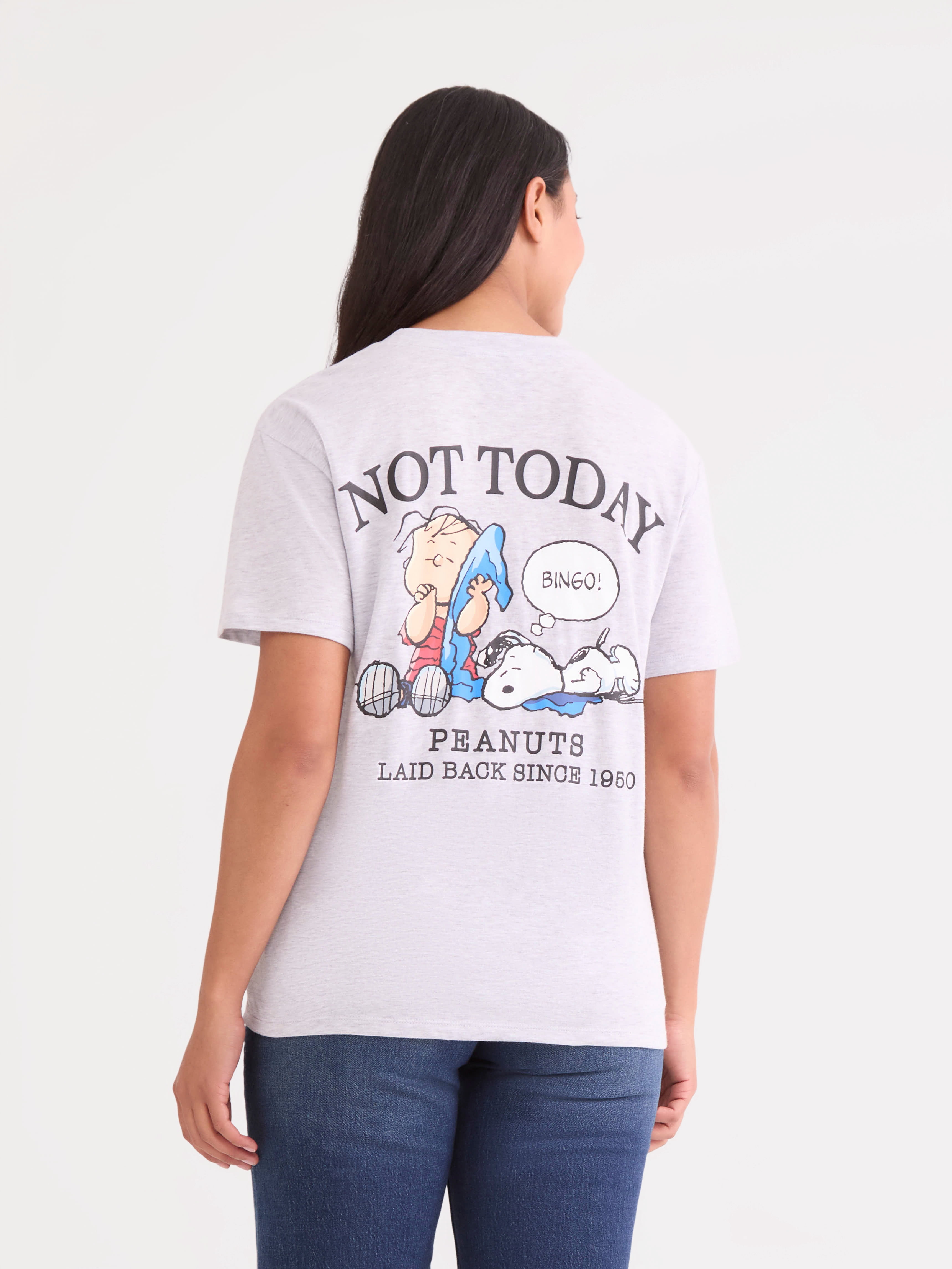 Peanuts Women’s Snoopy Graphic Tee, Sizes XXS-XXL