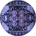 thumbnail image 1 of Ahgly Company Machine Washable Indoor Round Persian Blue Traditional Area Rugs, 3' Round, 1 of 4
