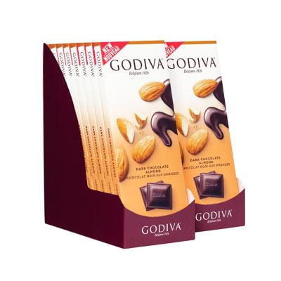 Dark Chocolate Almond Bar, 72% Cocoa, Set of 20, 90 gram Each by