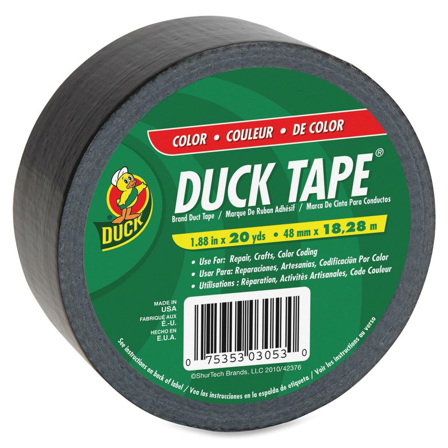 50 mm x 50 m-autoadhésif-Noir-Twin Pack Duck Tape Réparation Bande 