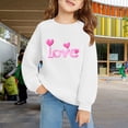 thumbnail image 2 of Ruyang LOVE Heart Sweatshirt for Girls Valentines Day Graphic Pullover Sweaters Cute Trendy School Preppy Sweatshirts, 2 of 6