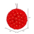 thumbnail image 2 of Vickerman 7.5" Starlight Sphere Christmas Ornament with 100 Red Wide Angle LED Lights, 2 of 3