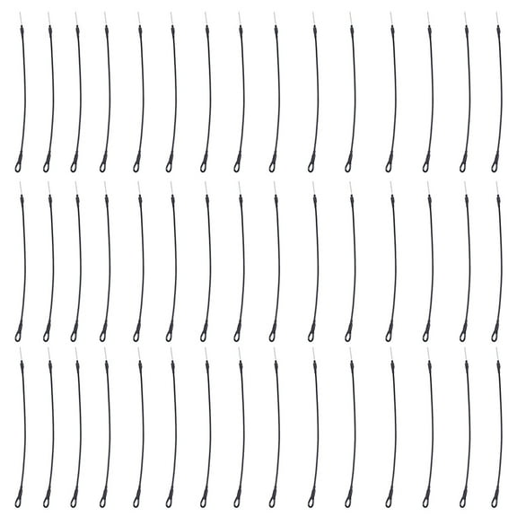 Mobutofu 50Pcs Heavy Duty Security Cable Anti-Theft Lanyard Wire Loop for Store Black 17X0.2in