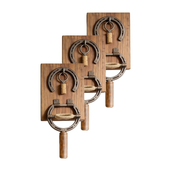 Rustical Horseshoe Wine Opener Corkscrew Wall Mounted, Traditional Decor Wine Bottle Opener & Unique Gift for Kitchen Barre Wall Decor Wine Lovers (1pc)
