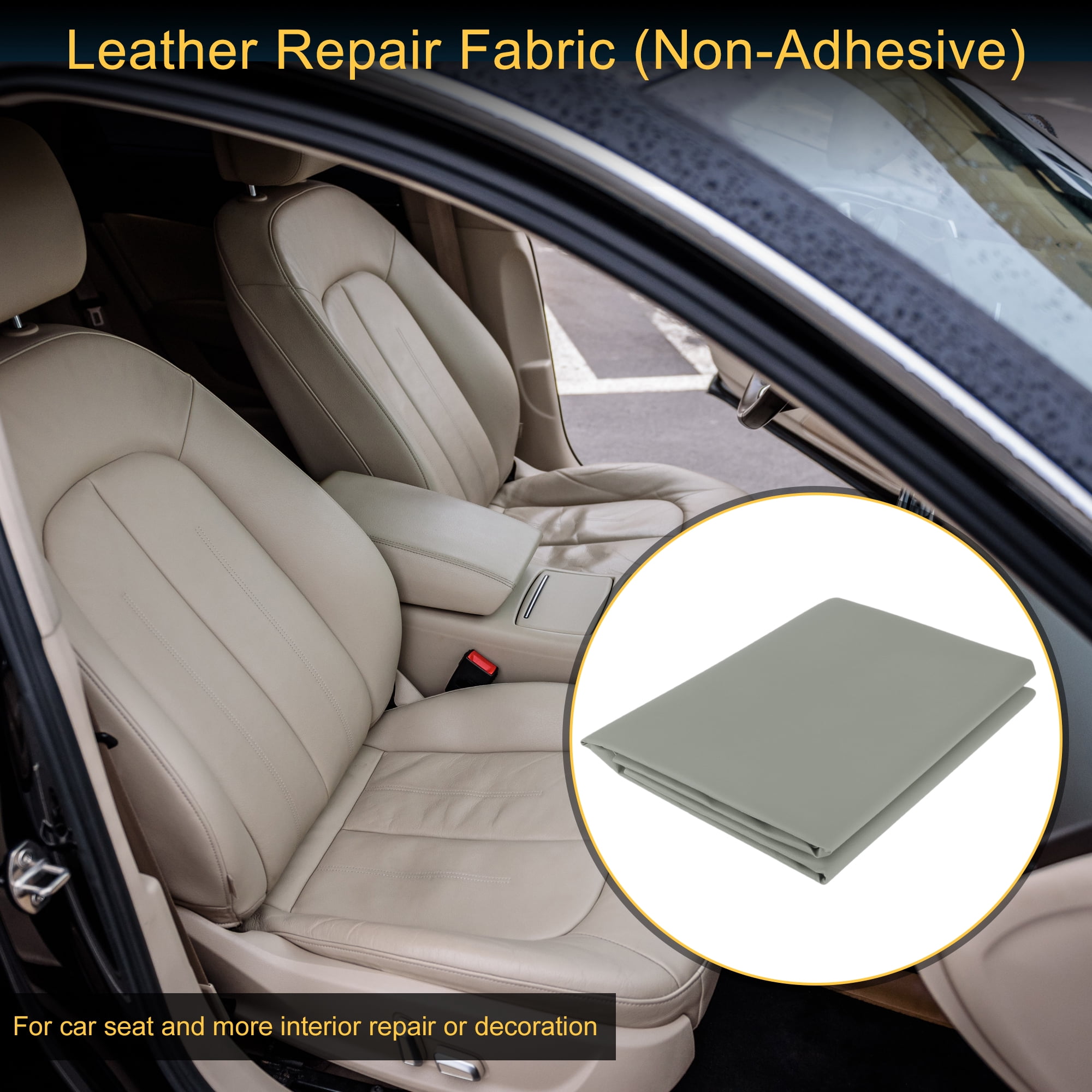 Unique Bargains Leather Fabric Upholstery Leather Repair Patch 274x137cm for Automotive Car Boat Seat Sofa Couches Chair Interior Trim DIY Dark Gray 1 Pcs