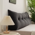 thumbnail image 5 of Eurhowing Triangular Headboard Pillow, High Density Memory Foam Bed Rest Pillow with Side Pocket, Soft Reading Pillow for King Bed, Black, 79"×15.7"×4.7", 5 of 10