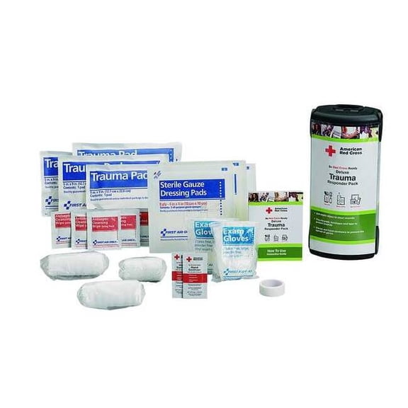 Trauma Responder Pack, Plastic Tube, 26 Components, 24 People Served RC-645