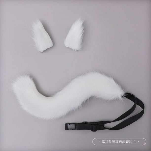 LEEQ 2 Piezas Accesorios De Cola Y Orejas De Zorro - Fox Cosplay Set, Para Vestir Lindo Disfraz Fiesta Decoración Set Para Niños Mujeres Niñas