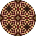 thumbnail image 1 of Ahgly Company Machine Washable Indoor Round Transitional Deep Red Area Rugs, 3' Round, 1 of 7