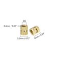 thumbnail image 2 of Wekity M2x6mm Female Thread Knurled Nuts,100PCS Hx3.2mm OD Brass Threaded Insert Embedment Nuts Hydraulic Welded Joint Injection Molding Assortment Kit for 3D Printing Injection Molding-0621, 2 of 5