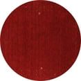 thumbnail image 1 of Ahgly Company Indoor Round Abstract Orange Contemporary Area Rugs, 3' Round, 1 of 1