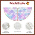 thumbnail image 5 of Kll Rainbow Scales Christmas Tree Skirt 48",Party Decorations Farmhouse For Christmas Decorations Holiday Party, 5 of 8