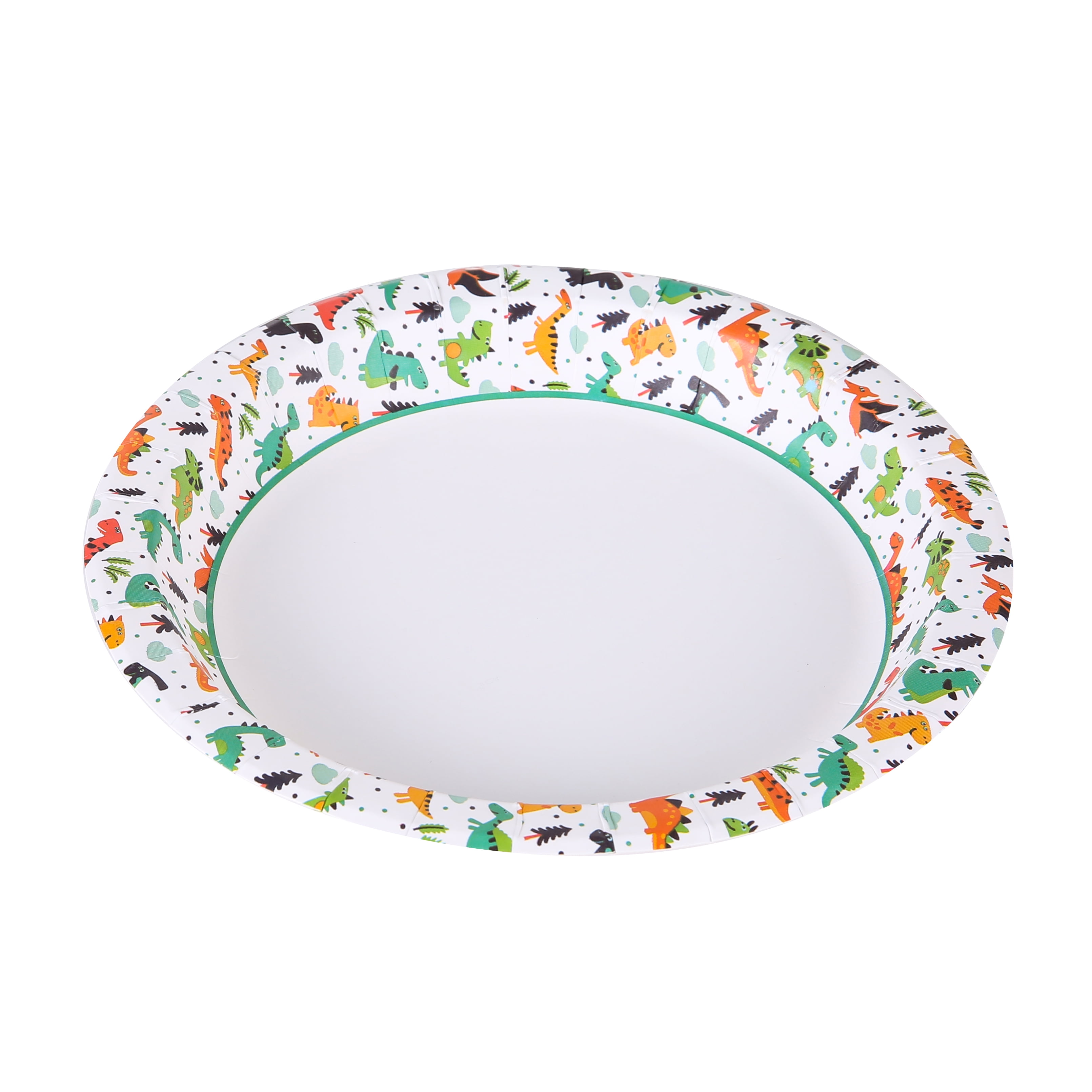 Glad For Kids 8.5" Round Paper Plate Dinosaurs, 3 pack (60 plates total)