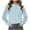 Blue, variant on eczipvz Shirts for Girls Girls Long Sleeve Shirts Casual Crew Neck Lace Loose Blouse Tops(Light Blue,9-10 Years)