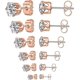 thumbnail image 1 of 6 Pairs Stud Earrings Set,Clear Cubic Zirconia 316L Stainless Steel Earrings for Women for Men 3-8mm, 1 of 4