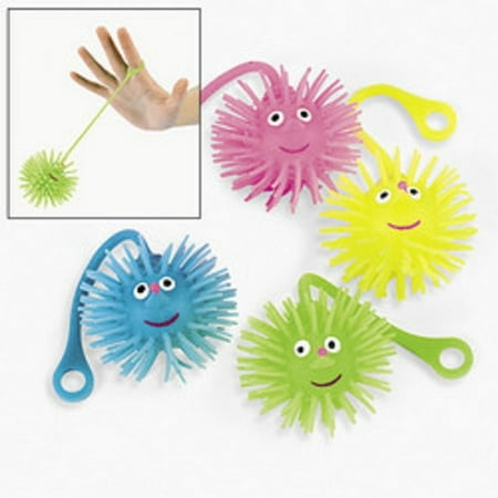 Ball Party Favors - Lot of 12 Smile Face YoYo Puffer Balls Party Favors