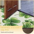 thumbnail image 6 of CURLYOOT St. Patrick's Day Leaves Green Half Round Door Mat 40'' x 63'', Indoor Outdoor Entrance Rug, Semi Circular Area Rug, Non Slip Washable Absorbent Doormat, Laundry Room Rug, 6 of 7