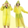 thumbnail image 7 of Pebbuoy Adult Raincoat Waterproof Hooded Rain Poncho Foldable Portable EVA Odorless Rain Coat with Button Closure And Elastic Cuff for Men Women Outdoor Hiking Travel Sunshade Gardening Work, 7 of 7