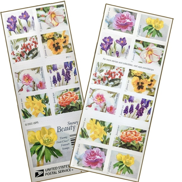 Snowy Beauty USPS Forever US Postage Stamp 1 Book of 20 First Class