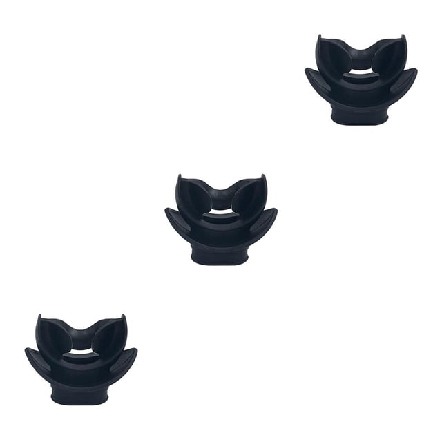 Toystoory Regulador de esnórquel Boquilla de mordedura de silicona Buceo portátil Universal Submarino Snorkel Pesca Aliento Negro Type1 NO1