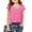 Rose Red, variant on Girls Summer Tops Short Sleeve Square Neck Lace Openwork Pleated Blouse Tunic Tops