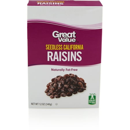 - (4 Pack) Great Value California Raisins, 12 oz