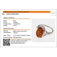 thumbnail image 3 of Amber Ring Band, Sterling Silver and Baltic Amber Oval Ring, 3 of 5