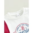 thumbnail image 5 of Bagilaanoe 4th of July Clothes for Toddler Baby Girls Short Sleeve Letters Print T-shirt Tops + Shorts 6M 12M 18M 24M 3T Kids Independence Day Outfits 2pcs Short Pants Set, 5 of 8