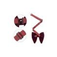 thumbnail image 2 of INSPIRE CHIC Men's Velvet Pocket Square Pre-Tied Solid Color Adjustable Bow Tie Sets Dark Red One Size, 2 of 4