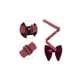 thumbnail image 2 of INSPIRE CHIC Corbata de moño de terciopelo para hombre con bolsillo preatado de color sólido ajustable rojo oscuro talla única, 2 of 4